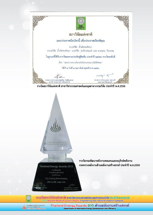 2558 รางวัลสภาวิจัยแห่งชาติ, Thailand Energy Awards - ITC GROUP Awards ผลงานต่าง ๆ ของบริษัท ไอ.ที.ซี. (1993) จำกัด